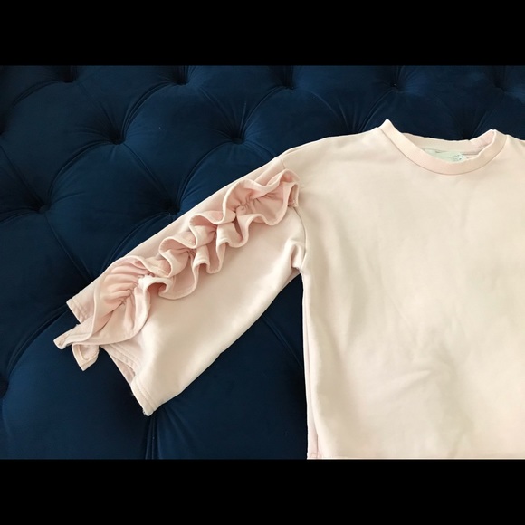 J.O.A. Light Pink Sweatshirt with Ruffles - Picture 2 of 5